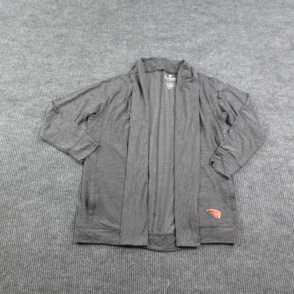 Oregon State Beavers Sweatshirt Womens L Gray Pockets Lightweight Colosseum NWT